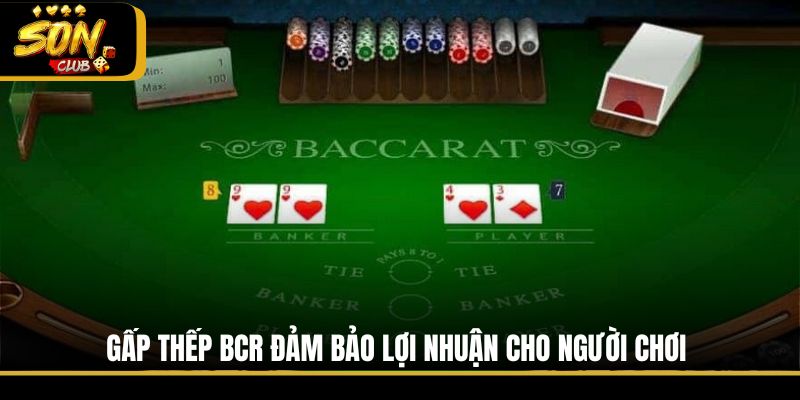 Gấp thếp BCR đảm bảo lợi nhuận cho người chơi